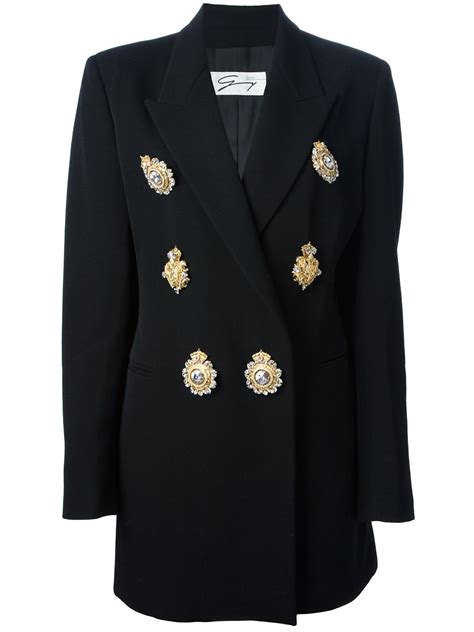 vintage versace blazer womens leather|farfetch versace.